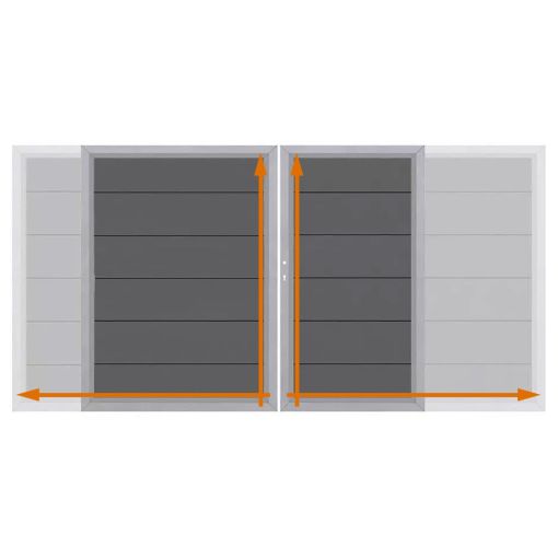 TraumGarten Doppeltor auf Maß Sichtschutzzaun 2