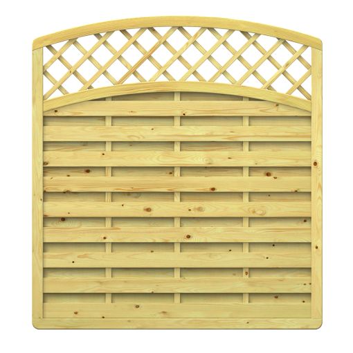 TraumGarten Sichtschutzzaun Holz XL Rundbogen 2