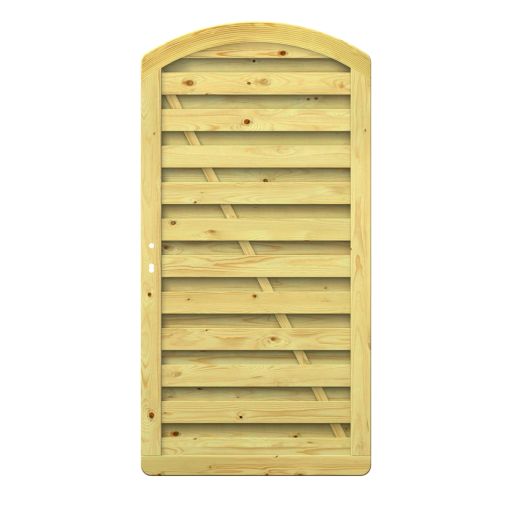 TraumGarten Sichtschutzzaun-Tor Holz XL rund 2