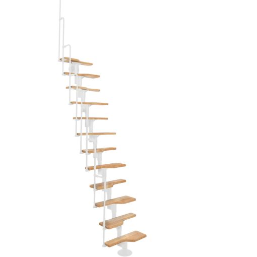 Minka Mittelholmtreppe Twister Buche weiß 2