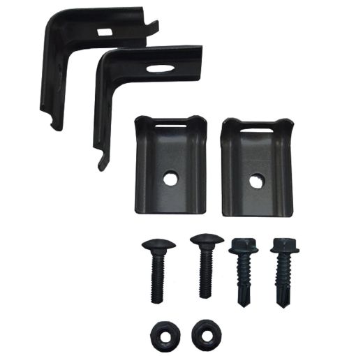 Zaunanschlusswinkel Anthrazit RAL7016 inkl. Befestigungsmaterial 2