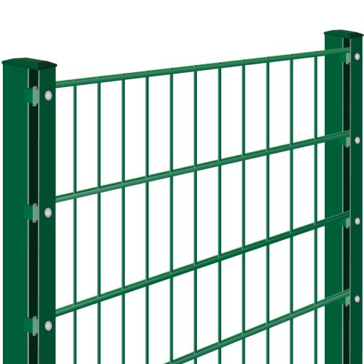 Doppelstabmattenzaun Rundum-sorglos-Paket Moosgrün 2