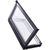 Roto Wohndachausstieg Designo R8 WDA R85 Kunststoff Dachfenster links blueLine Aluminium