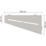 Schlüter-SHELF-E-S3 TSBG PURE Alu strukturbeschichtet beigegrau
