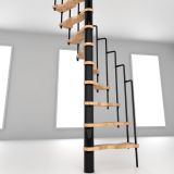Minka Spindeltreppe Suono Buche schwarz Wendeltreppe