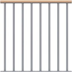 DOLLE Brüstungsgeländer für Mittelholmtreppen Cork, 6