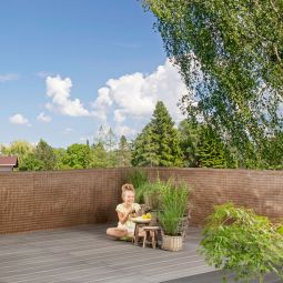 Windhager Sichtschutzmatte Raffia braun 3