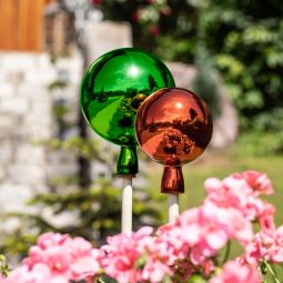 Windhager Rosenkugel mundgeblasen verspiegelt orange 4