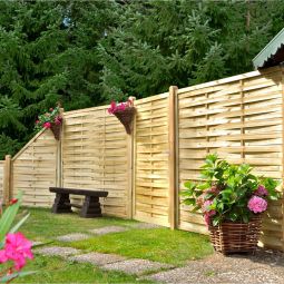 T&J Sichtschutzzaun Lamellenzaun Anschluss Sichtschutz 4