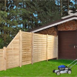 T&J Sichtschutzzaun Lamellenzaun Anschluss Sichtschutz 3