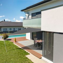 Windhager Sonnensegel CANNES anthrazit Sonnenschutz 5