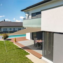 Windhager Sonnensegel CANNES taupe Sonnenschutz 4