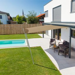 Windhager Sonnensegel CANNES taupe Sonnenschutz 3
