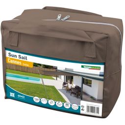 Windhager Sonnensegel CANNES taupe Sonnenschutz 6