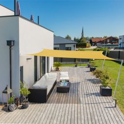 Windhager Sonnensegel CANNES gelb Sonnenschutz 4