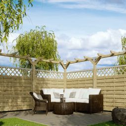 T&J Sichtschutzzaun Maxi-Massiv Sichtschutz Lamellenzaun 4