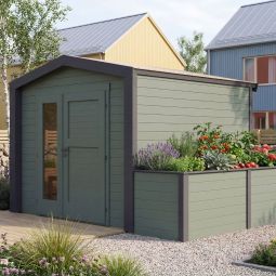 weka Gartenhaus Killarney Graugrün-Anthrazit inkl. 5