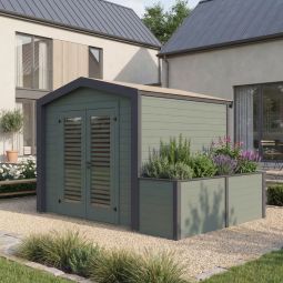weka Gartenhaus Killarney Graugrün-Anthrazit inkl. 8