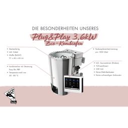 Karibu Saunaofen 3,6 kW Plug&Play 7