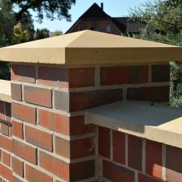 WESERWABEN Pfeilerabdeckung Spitzdach Anthrazit 4