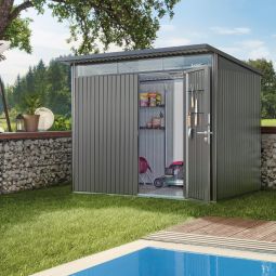 Biohort Gerätehaus AvantGarde quarzgrau-metallic Geräteschuppen 21