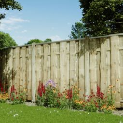 T&J Sichtschutzzaun FÜNEN Sichtschutz Bohlenzaun 4