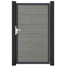 GroJa Einzeltor BasicLine PVC-Steckzaun Grey 3