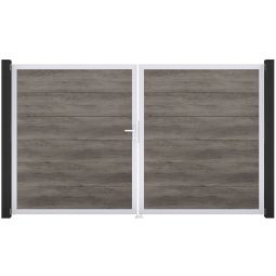 GroJa Doppeltor BasicLine PVC-Steckzaun Monument 4