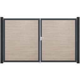 GroJa Doppeltor BasicLine schmal PVC-Steckzaun 5