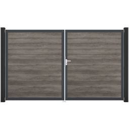 GroJa Doppeltor BasicLine schmal PVC-Steckzaun 3
