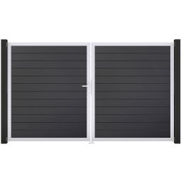 GroJa Doppeltor BasicLine schmal PVC-Steckzaun 5