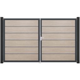 GroJa Doppeltor BasicLine Premium PVC-Steckzaun 3