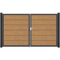 GroJa Doppeltor BasicLine Premium PVC-Steckzaun 5