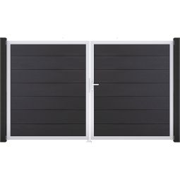 GroJa Doppeltor Solid Grande Steckzaun 3