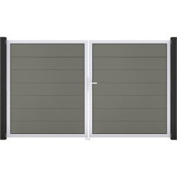GroJa Doppeltor Solid Grande Steckzaun 3