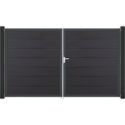GroJa Doppeltor Solid Grande Steckzaun 4