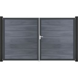GroJa Doppeltor Solid Grande Steckzaun 3