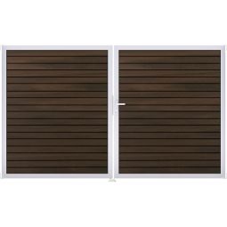 GroJa Doppeltor Solid Rhombus BPC-Steckzaun 3