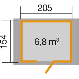 weka Gerätehaus 223 grau Geräteschuppen 5