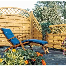 T&J Sichtschutzzaun Avantgarde mit Dekorgitterbogen 4