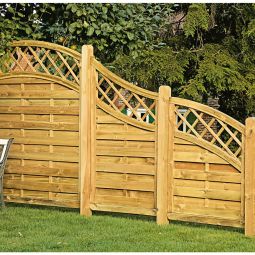 T&J Sichtschutzzaun Avantgarde mit Dekorgitterbogen 3