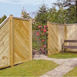 T&J Sichtschutzzaun CLASSIC Diagonal Sichtschutz 4