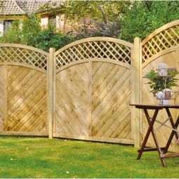 T&J Sichtschutzzaun CLASSIC Diagonal mit 3