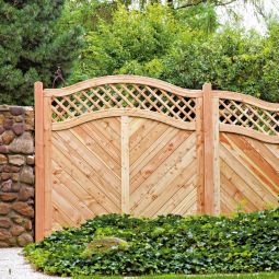 T&J Sichtschutzzaun SKAGEN mit Dekorgitterbogen 3