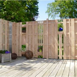 T&J Sichtschutzzaun AALBORG Bretterzaun Rankgitter 3