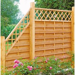 T&J Sichtschutzzaun SUNLINE Abschluss mit 3