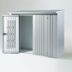 Biohort Türpaket Kaminholzregal Woodstock silber-metallic 6