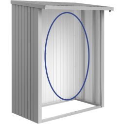 Biohort Rückwand Kaminholzregal Woodstock silber-metallic 4