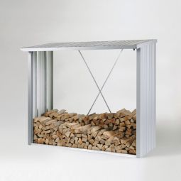 Biohort Kaminholzregal Woodstock silber-metallic 4