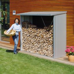 Biohort Kaminholzregal Woodstock dunkelgrau-metallic 7